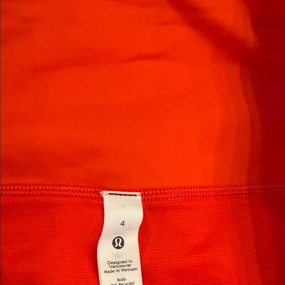 Lululemon Speed Up Highrise Orange Athletic Shorts 2.5 inch - Picture 3 of 6